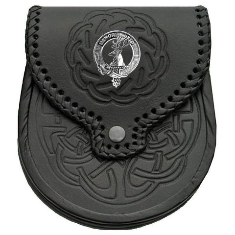 MacPhail Scottish Clan Badge Sporran, Leather