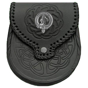 Montgomery Scottish Clan Badge Sporran, Leather