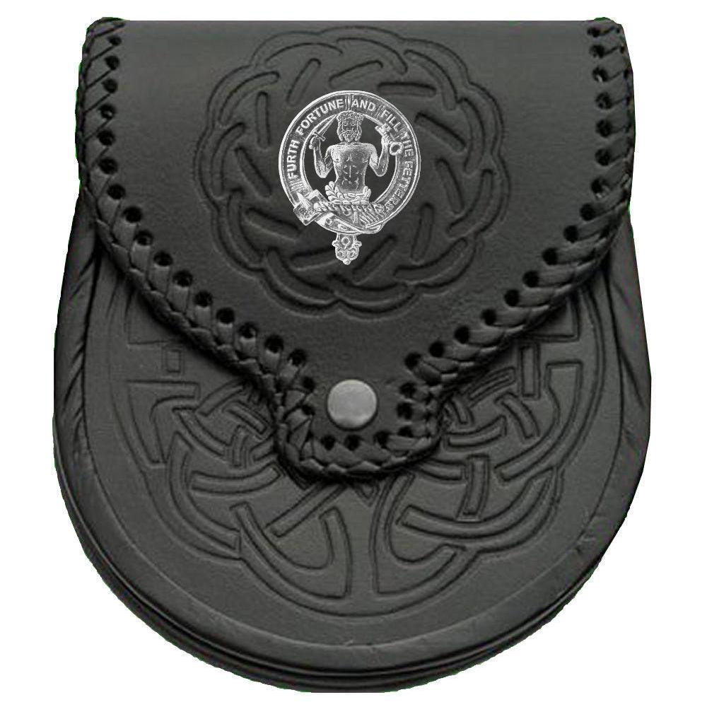 Murray (Savage) Scottish Clan Badge Sporran, Leather