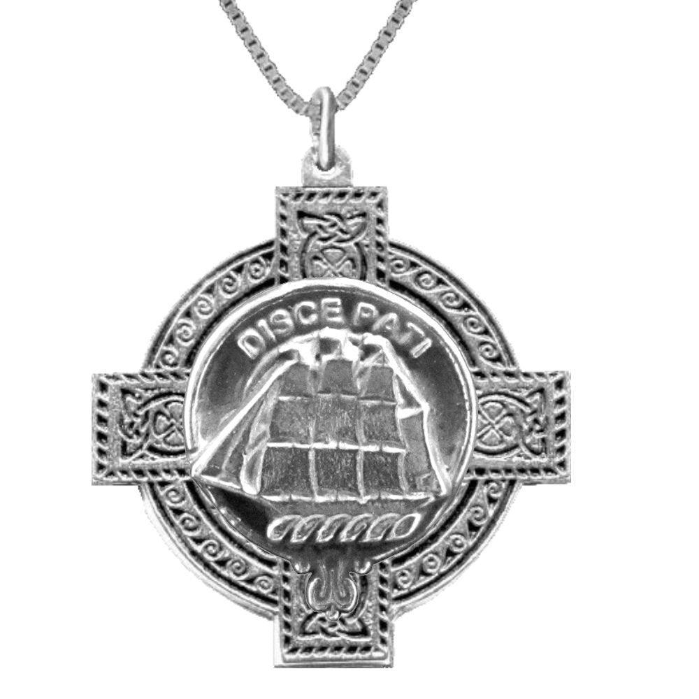 Duncan Clan Crest Celtic Cross Pendant Scottish ~ CLP04
