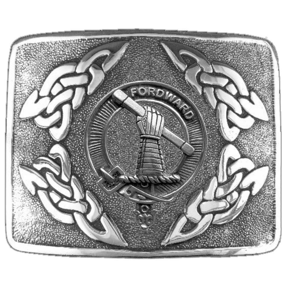 Findlay Clan Crest Interlace online Kilt Buckle, Scottish Badge