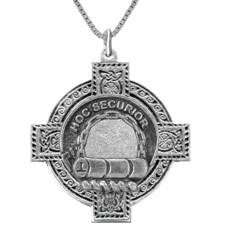 Grierson Clan Crest Celtic Cross Pendant Scottish