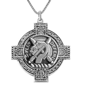 Lennox Clan Crest Celtic Cross Pendant Scottish ~ CLP04