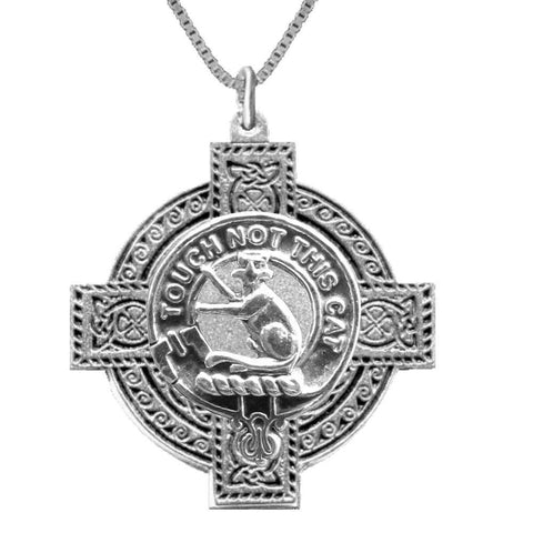 MacGillivray Clan Crest Celtic Cross Pendant Scottish ~ CLP04