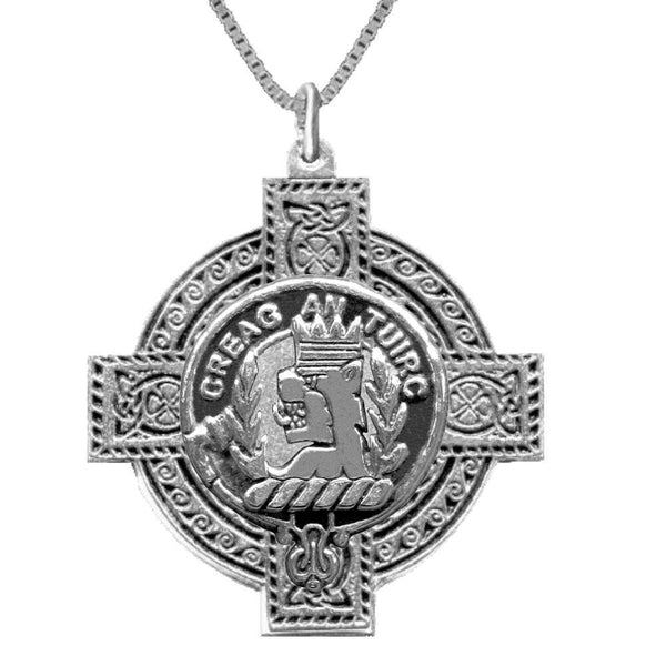 MacLaren Clan Crest Celtic Cross Pendant Scottish ~ CLP04