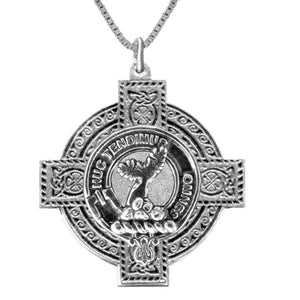 Paterson Clan Crest Celtic Cross Pendant Scottish ~ CLP04