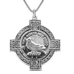 Rutherford Clan Crest Celtic Cross Pendant Scottish ~ CLP04