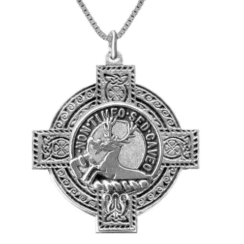Strachan Clan Crest Celtic Cross Pendant Scottish ~ CLP04