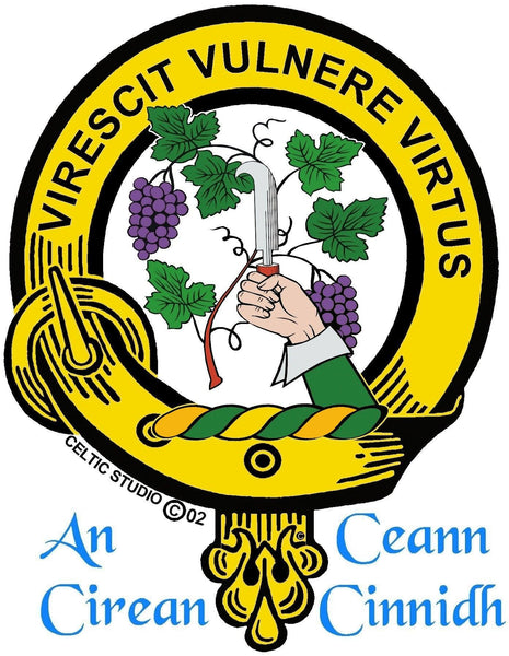 Burnett Clan Crest Celtic Cuff Bracelet