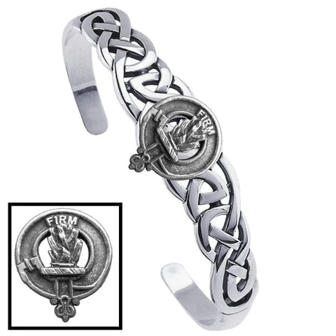 Dalrymple Clan Crest Celtic Cuff Bracelet