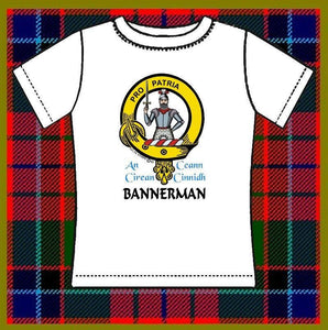 Bannerman Scottish Clan Crest Full T-Shirt, Family Crest Shirt