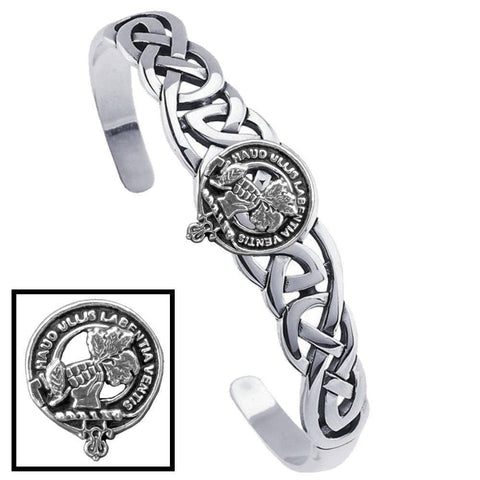Irvine (Bonshaw) Clan Crest Celtic Cuff Bracelet