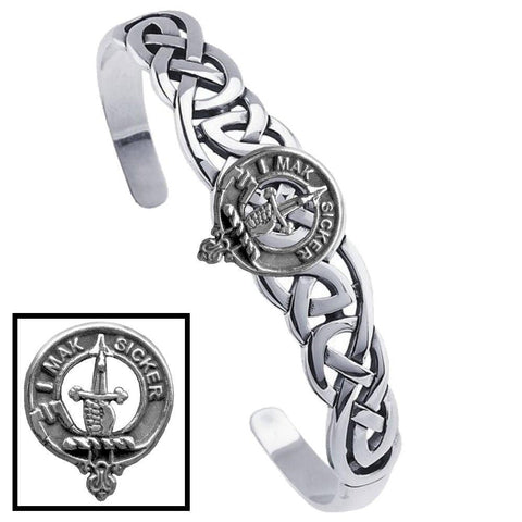 Kirkpatrick Clan Crest Celtic Cuff Bracelet