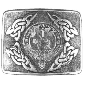 Burnett Clan Crest Interlace Kilt Belt Buckle