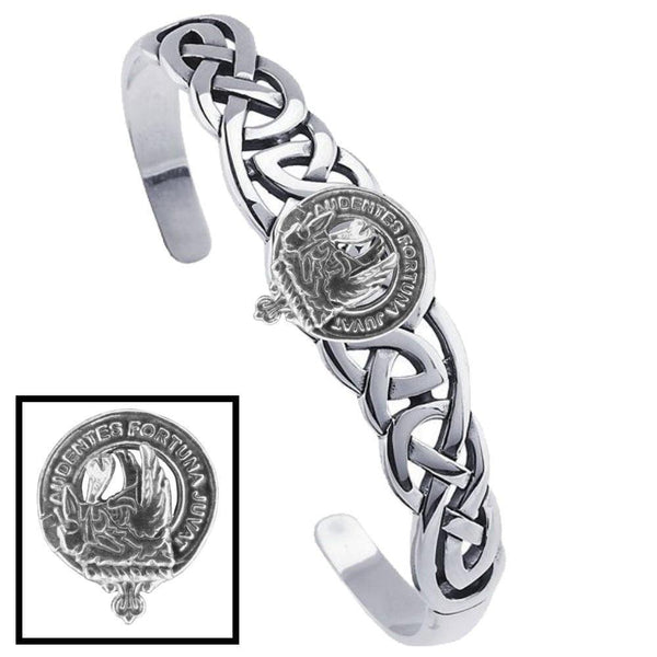 MacKinnon Clan Crest Celtic Cuff Bracelet