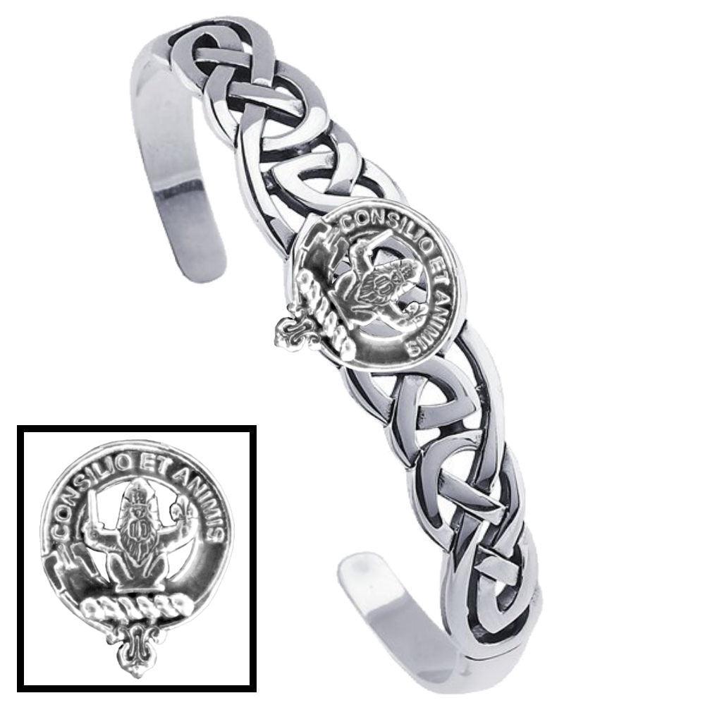 Maitland Clan Crest Celtic Cuff Bracelet