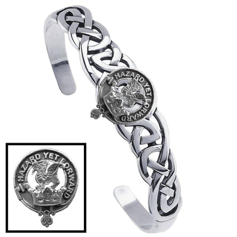 Seton Clan Crest Celtic Cuff Bracelet