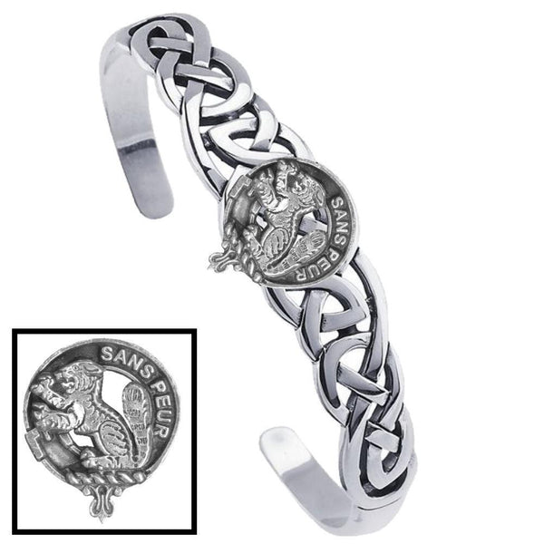 Sutherland Clan Crest Celtic Cuff Bracelet