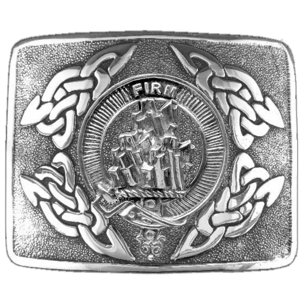 Dalrymple Clan Crest Interlace Kilt Belt Buckle