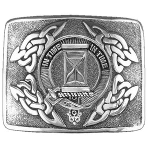 Houston Clan Crest Interlace Kilt Belt Buckle