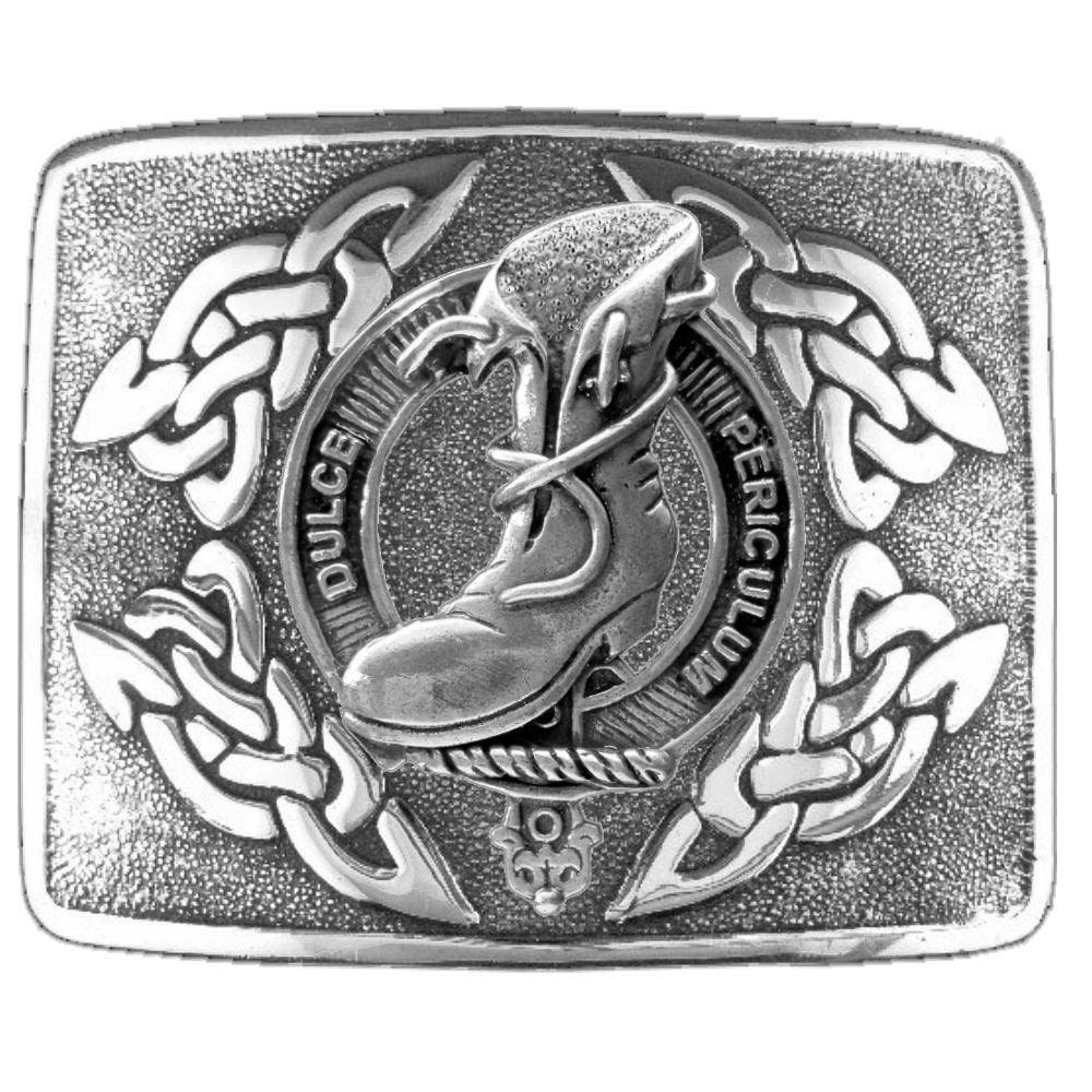 Irvine (Bonshaw) Clan Crest Interlace selling Kilt Buckle, Scottish Badge