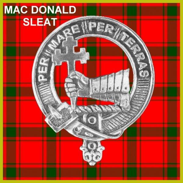 MacDonald Sleat Clan Crest Interlace Kilt Belt Buckle