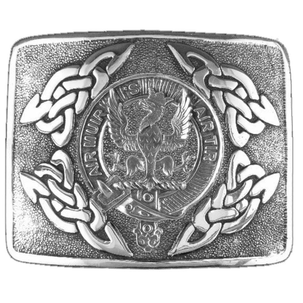 MacDonald Keppoch Clan Crest Interlace Kilt Belt Buckle