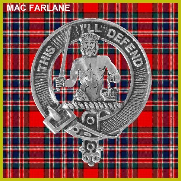 MacFarlane Clan Crest Interlace Kilt Belt Buckle