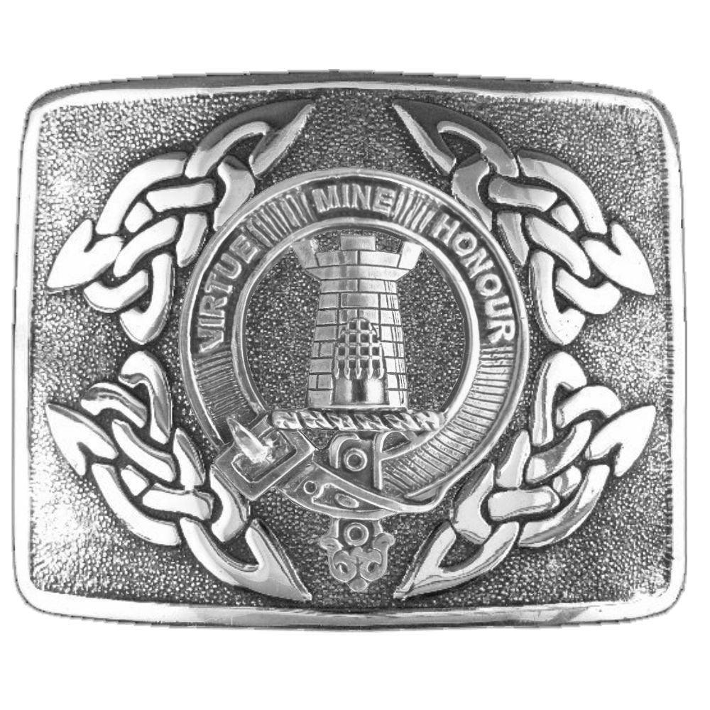 MacLean Clan Crest Interlace Kilt Belt Buckle