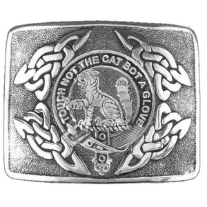 MacPherson Clan Crest Interlace Kilt Belt Buckle