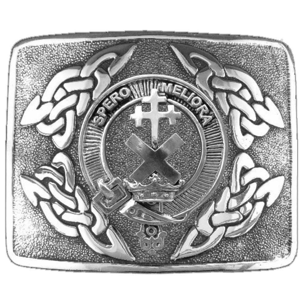 Maxtor 2024 Clan Crest Interlace Kilt Buckle, Scottish Badge