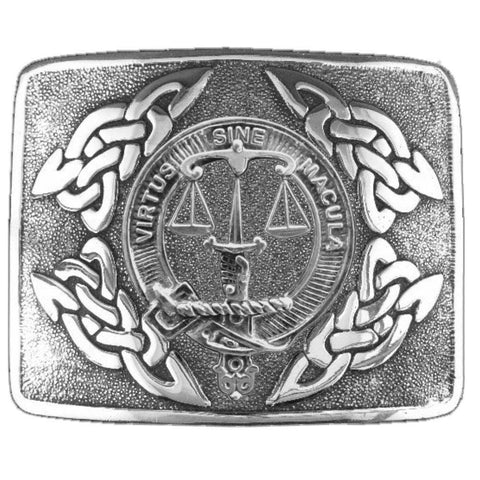 Russell Clan Crest Interlace Kilt Belt Buckle