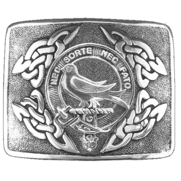 Rutherford Clan Crest Interlace Kilt Belt Buckle