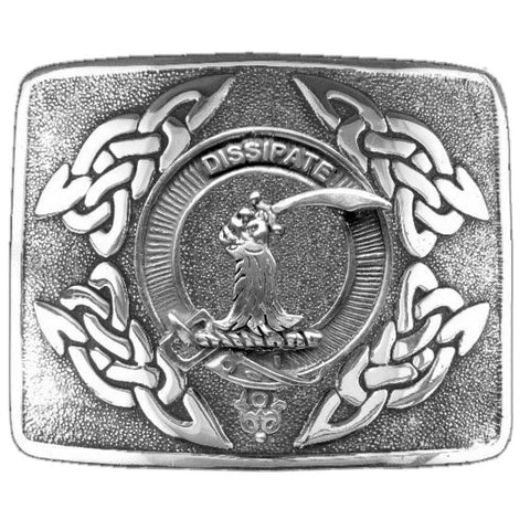 Scrymgour Clan Crest Interlace Kilt Buckle, Scottish Badge  