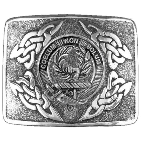 Stevenson Clan Crest Interlace Kilt Belt Buckle