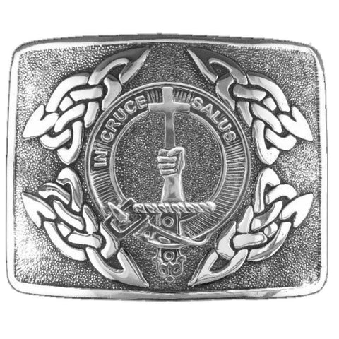 Taylor Clan Crest Interlace Kilt Buckle, Scottish Badge  