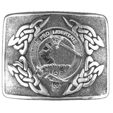 Wallace Clan Crest Interlace Kilt Buckle, Scottish Badge  