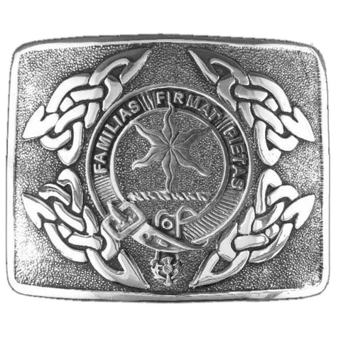 Wardlaw Clan Crest Interlace Kilt Buckle, Scottish Badge  