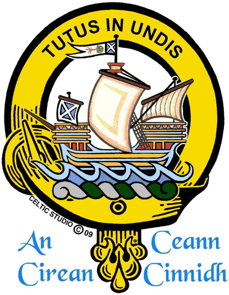 Wood Clan Crest Interlace Kilt Belt Buckle