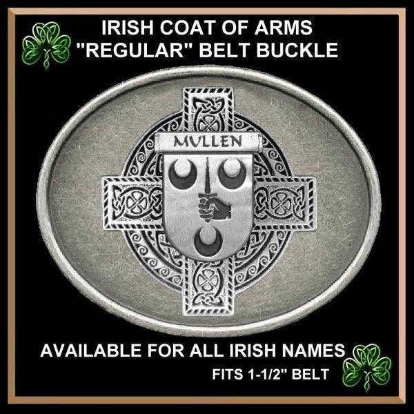 Mullen Coat of Arms Regular Buckle ~ All Irish Names