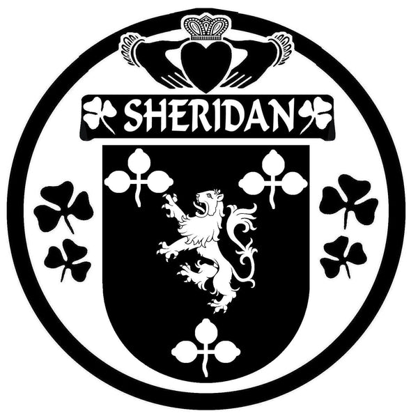 Sheridan Irish Coat of Arms Disk Cufflinks