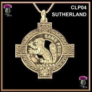 Guthrie Clan Crest Celtic Cross Pendant Scottish ~ CLP04