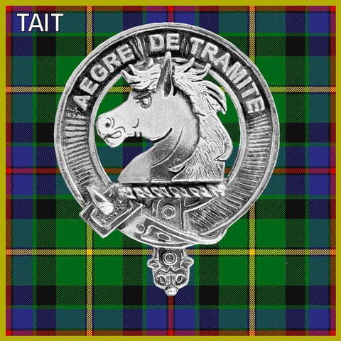Tait Clan Crest Scottish Cap Badge CB02