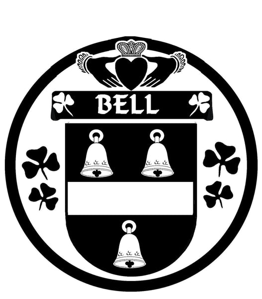 Bell Irish Coat of Arms Disk Lapel Pin/ Tie Tack