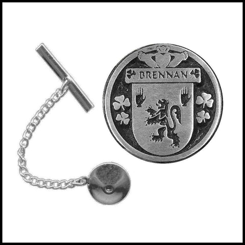 Brennan Irish Coat of Arms Disk Lapel Pin/ Tie Tack