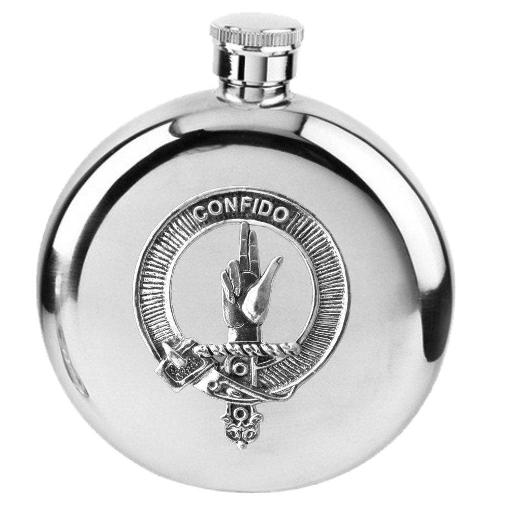 Boyd 5oz Round Scottish Clan Crest Badge Stainless Steel Flask