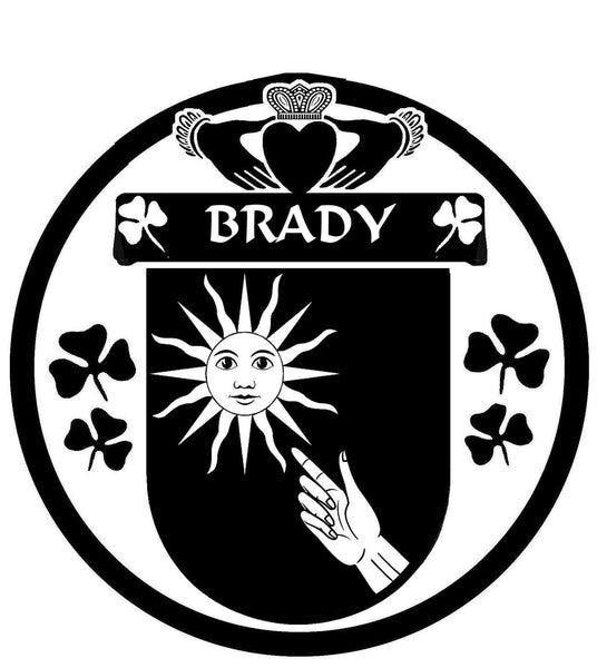 Brady Irish Coat of Arms Disk Lapel Pin/ Tie Tack