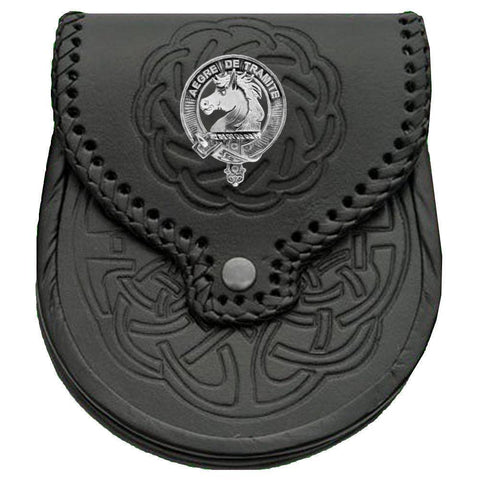 Tait Scottish Clan Badge Sporran, Leather
