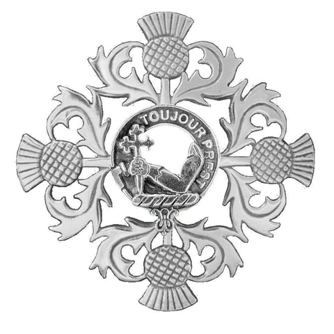 MacDonald (Dunnyveg) Clan Crest Scottish Four Thistle Brooch