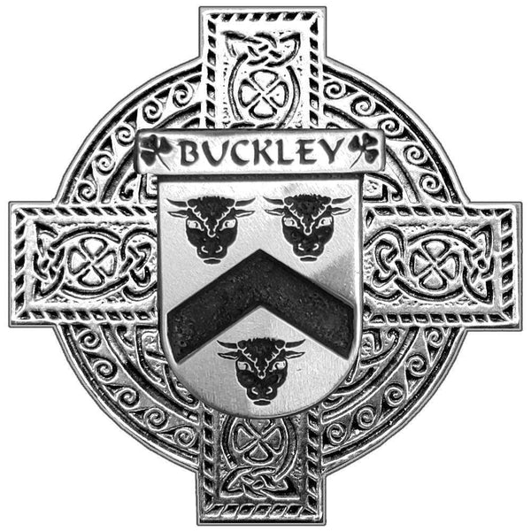 Buckley Irish Coat of Arms Celtic Cross Badge
